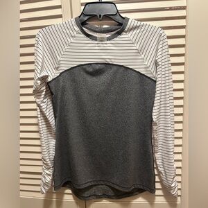 CALIA by Carrie Underwood Gray and White Striped Top